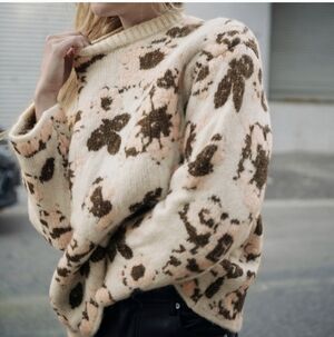 Zara Floral Patterned Sweater